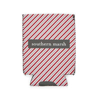 Signature Coozie in Red Stripe by Southern Marsh - Country Club Prep