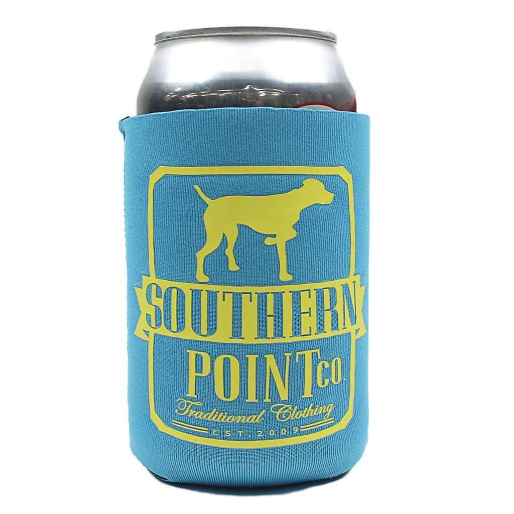 SPC Koozie in Aqua & Yellow by Southern Point Co. - Country Club Prep