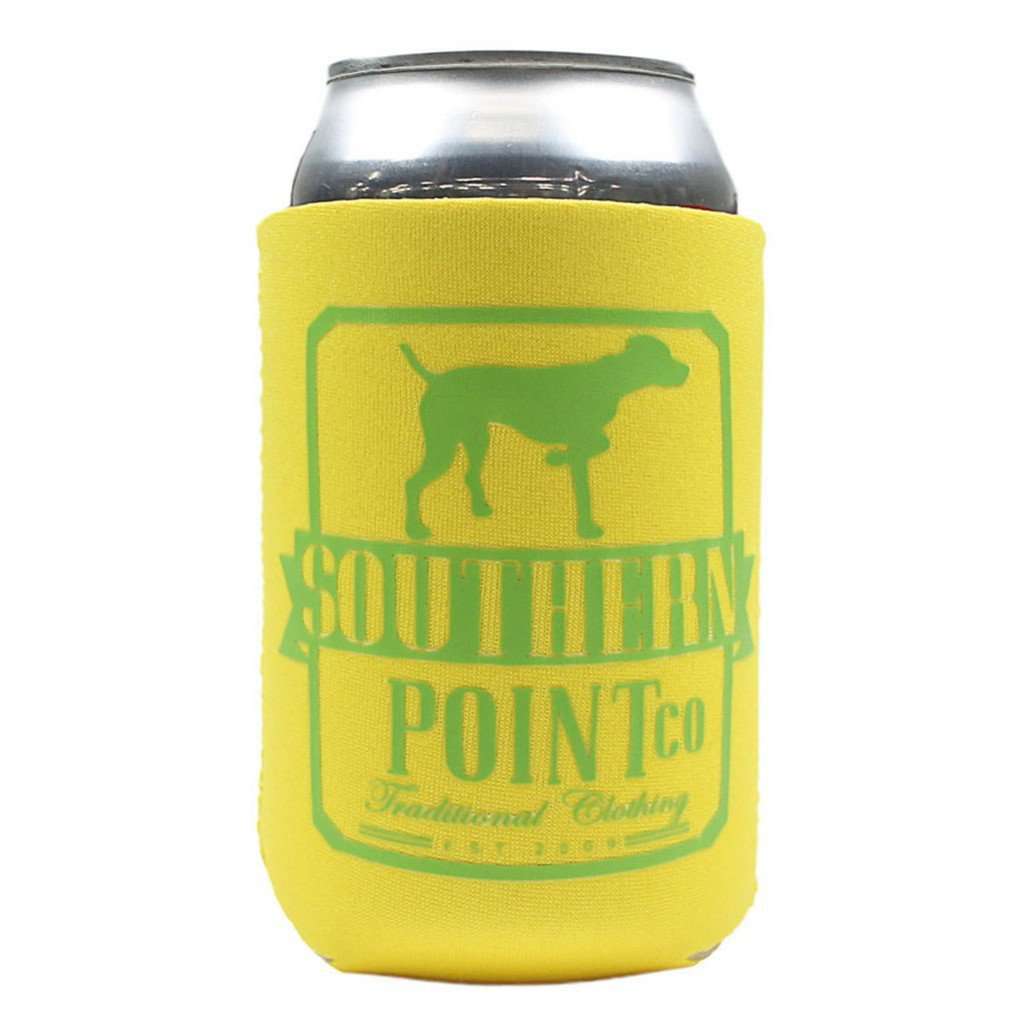 SPC Koozie in Yellow & Lime by Southern Point Co. - Country Club Prep