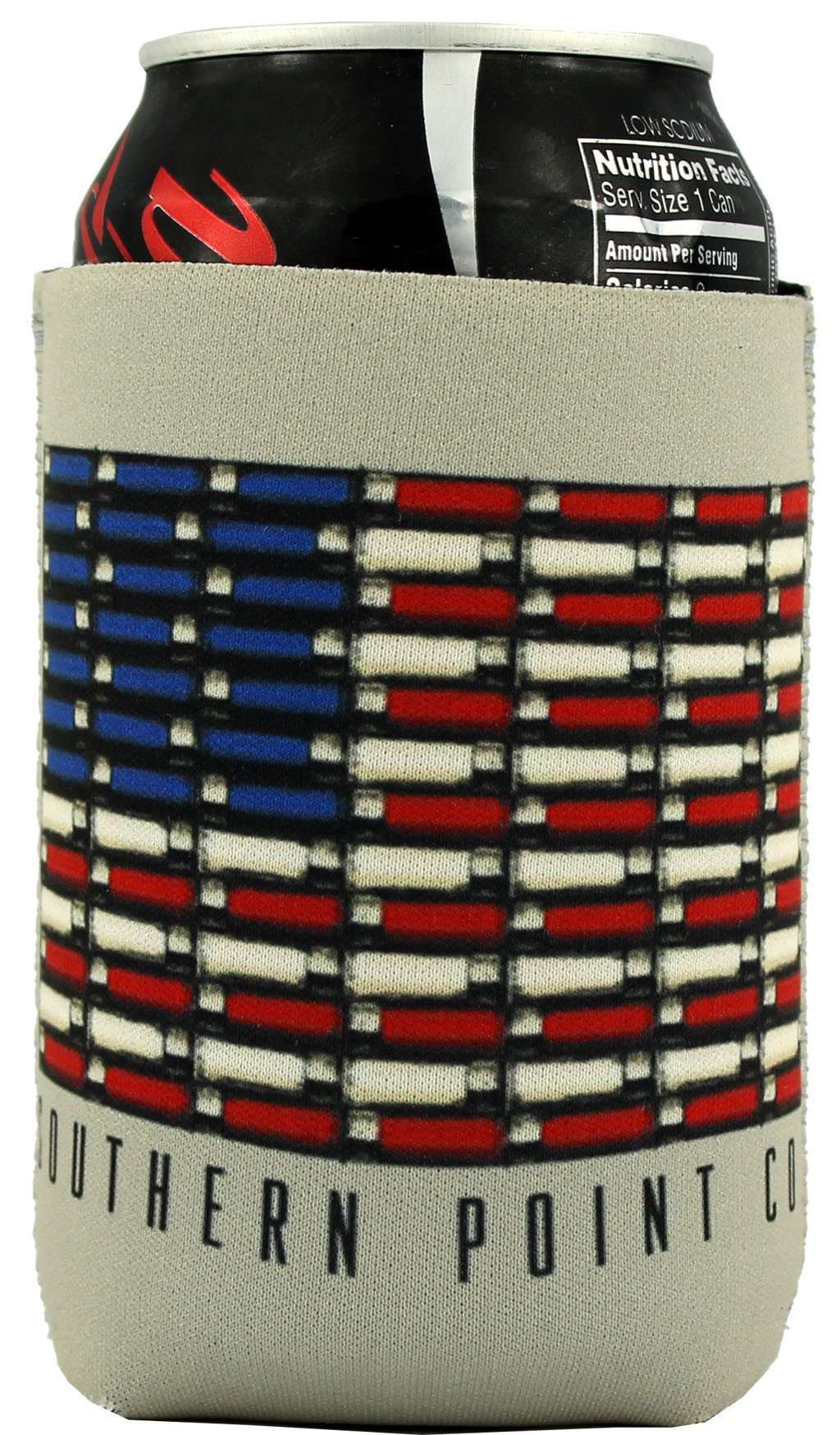 SPC Signature Can Holder featuring Shotgun Shell American Flag by Southern Point Co. - Country Club Prep
