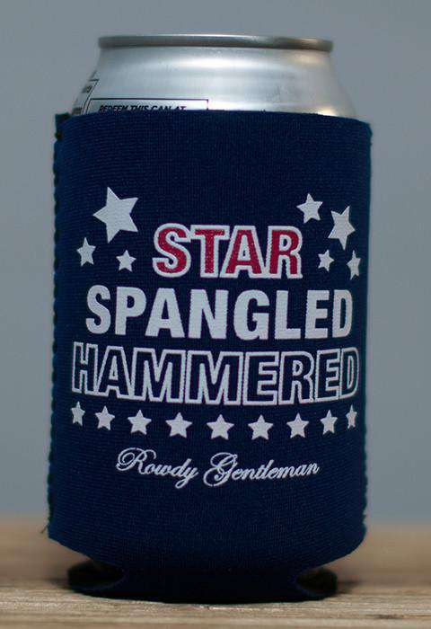 Spangled Cans Rowdy Gentleman Star Spangled Hammered Can Holder in Navy – Country ...