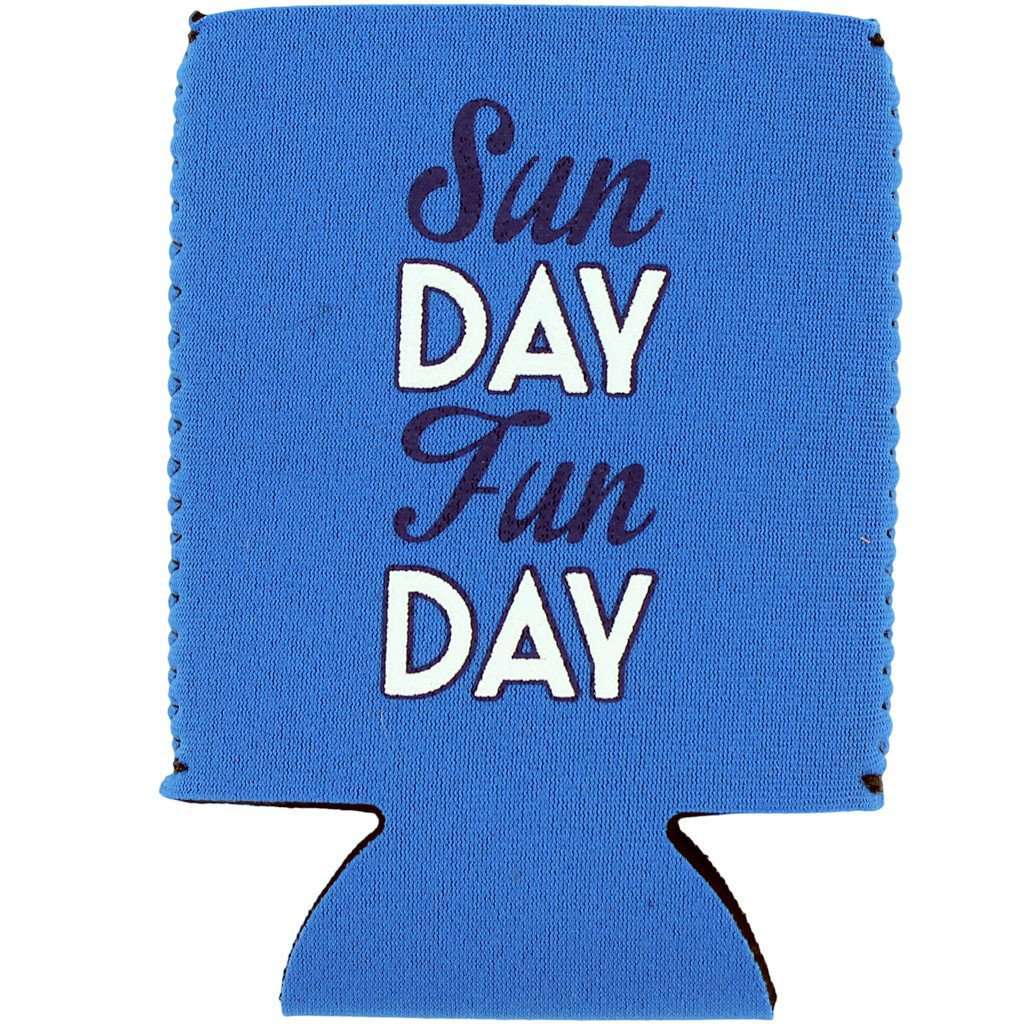 Sunday Funday Can Holder in Blue by Brewer's Lantern - Country Club Prep