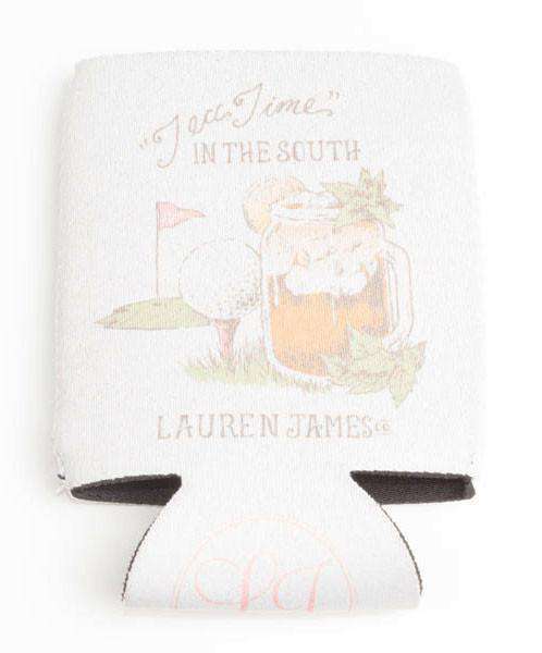 Tea Time Can Holder in White by Lauren James - Country Club Prep