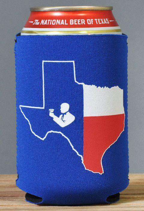Texas Pride Can Holder in Blue by Rowdy Gentleman - Country Club Prep