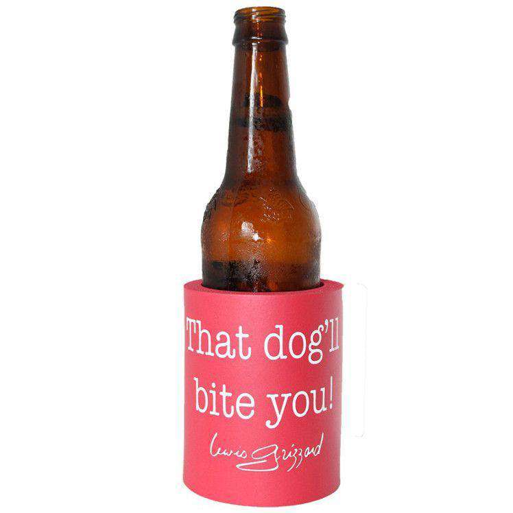 That Dog'll Bite You Foam Can Holder in Red by Peach State Pride - Country Club Prep