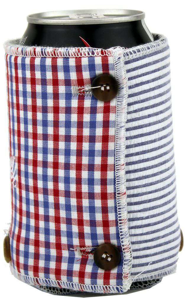 The Nicole Can Holder in Red, White and Blue by the Frat Collection - Country Club Prep