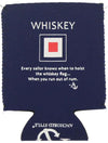 The Whiskey Flag Can Holder in Navy by Anchored Style - Country Club Prep