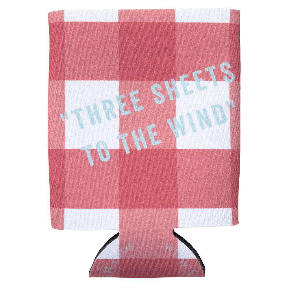 Three Sheets to the Wind Can Holder in Washed Red Gingham by Southern Proper - Country Club Prep