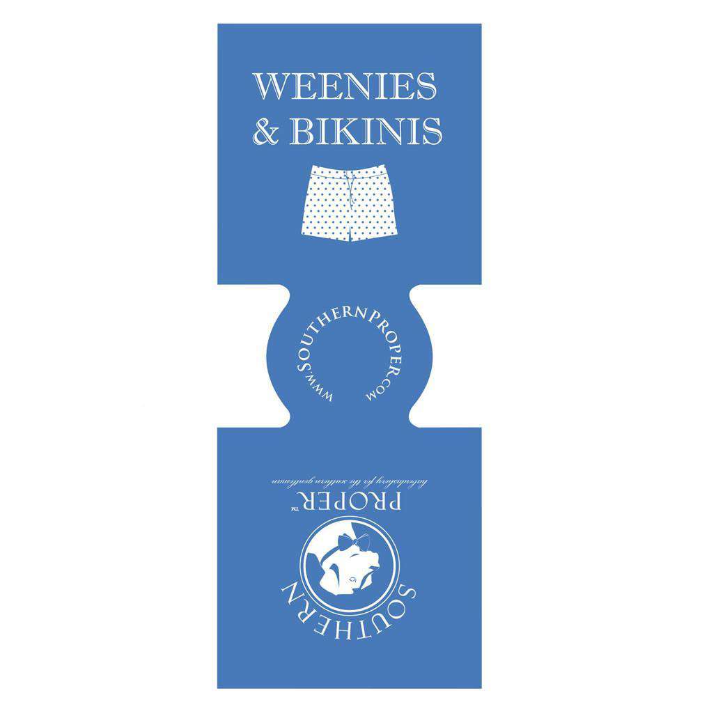 Weenies and Bikinis Can Holder in Blue by Southern Proper - Country Club Prep