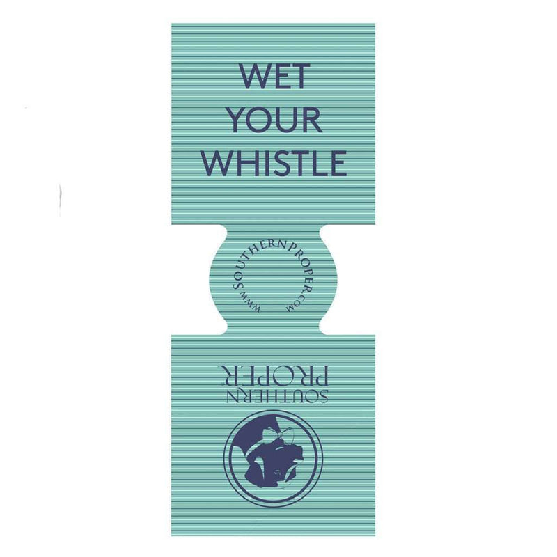 Wet Your Whistle Can Holder in Aqua by Southern Proper - Country Club Prep