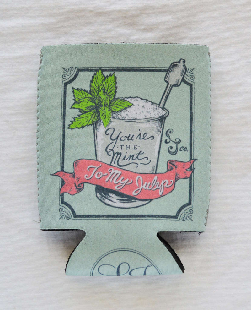 You're the Mint to My Julep Can Holder in Mint by Lauren James - Country Club Prep