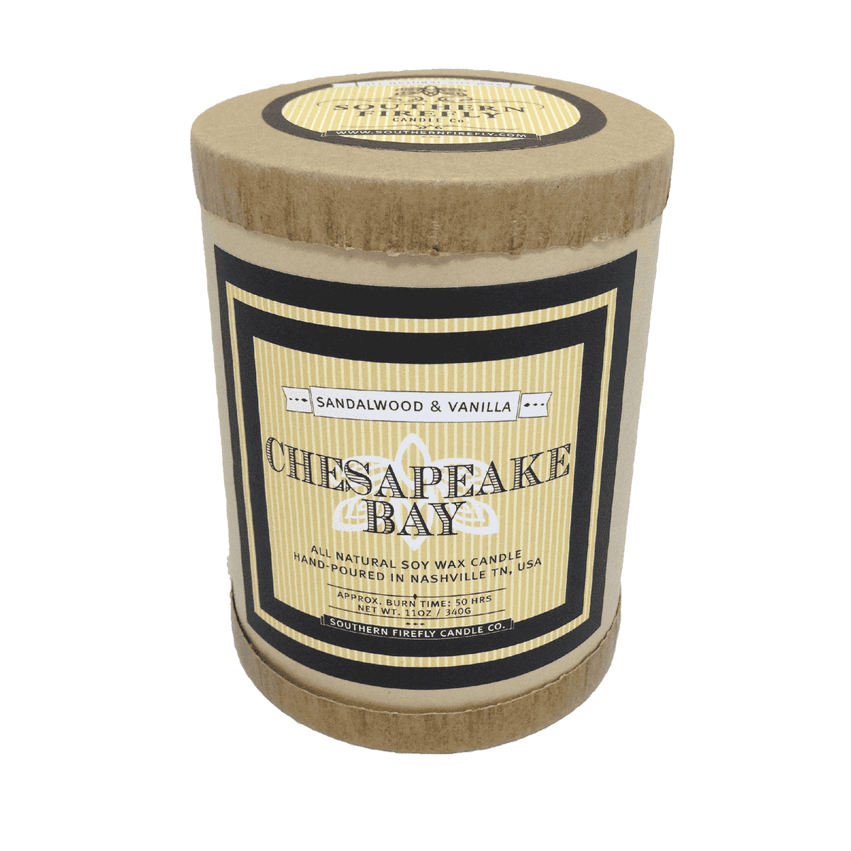 Chesapeake Bay Destination Series Soy Candle in Sandalwood and Vanilla Scent by Southern Firefly Candle Co. - Country Club Prep