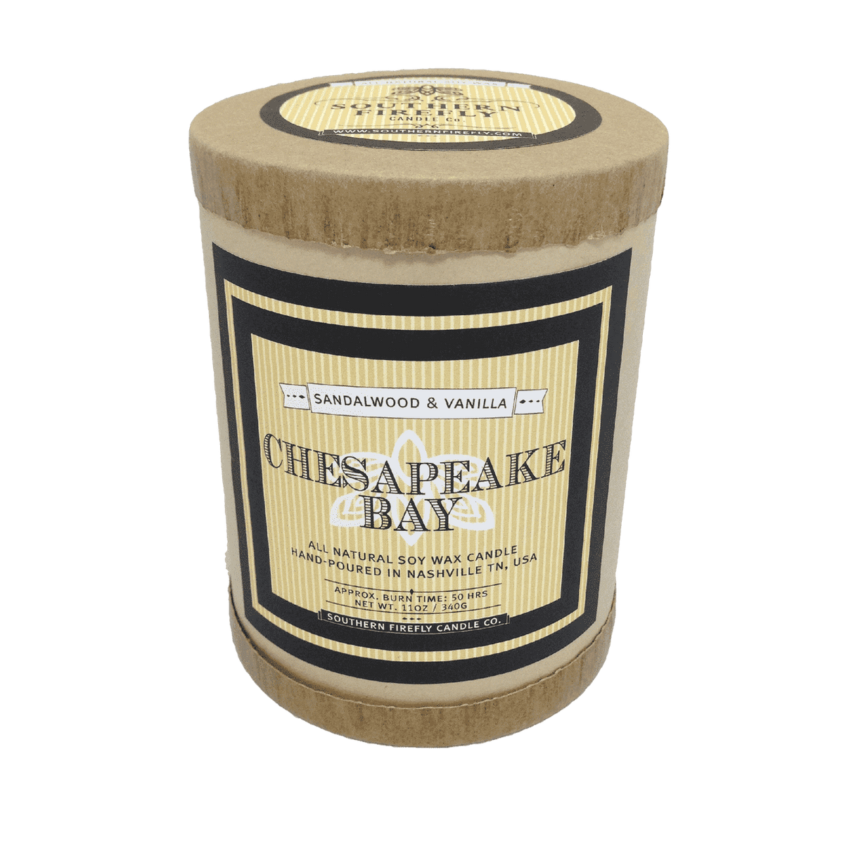 Chesapeake Bay Destination Series Soy Candle in Sandalwood and Vanilla Scent by Southern Firefly Candle Co. - Country Club Prep