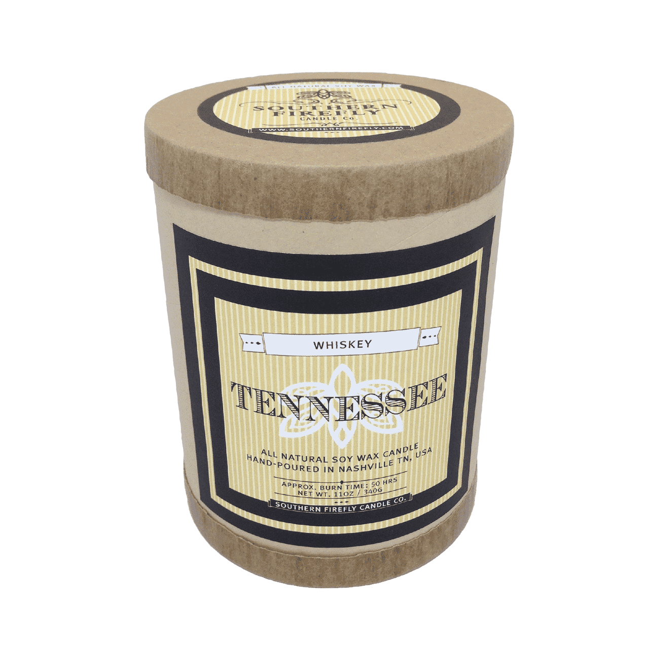 Tennessee Destination Series Soy Candle in Tennessee Whiskey Scent by Southern Firefly Candle Co. - Country Club Prep