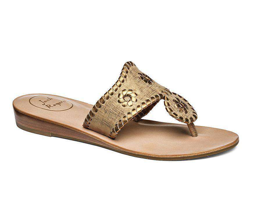 Capri Etched Sandal in Bronze by Jack Rogers - Country Club Prep