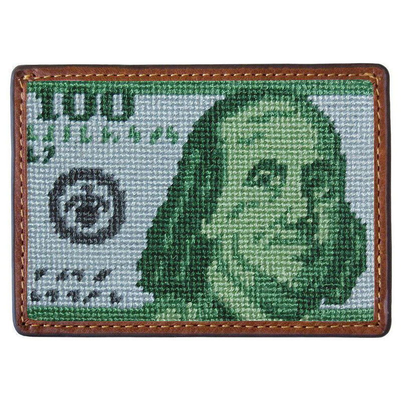 Benjamin Needlepoint Credit Card Wallet by Smathers & Branson - Country Club Prep