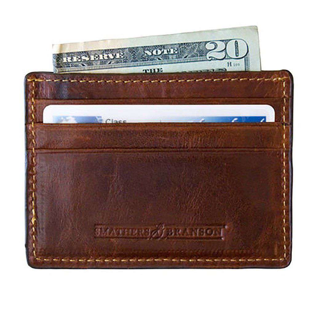 Custom Georgia State Flag Needlepoint Credit Card Wallet in Navy by Smathers & Branson - Country Club Prep