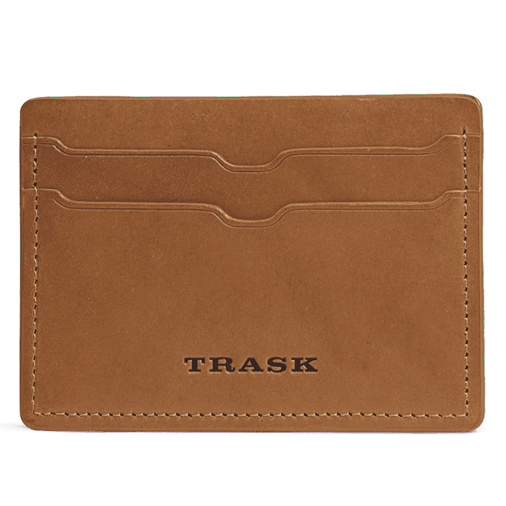 Billings Weekender Credit Card Wallet in Tan Steer by Trask - Country Club Prep