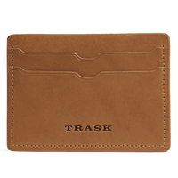 Billings Weekender Credit Card Wallet in Tan Steer by Trask - Country Club Prep