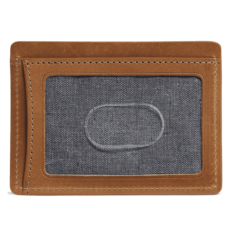 Billings Weekender Credit Card Wallet in Tan Steer by Trask - Country Club Prep