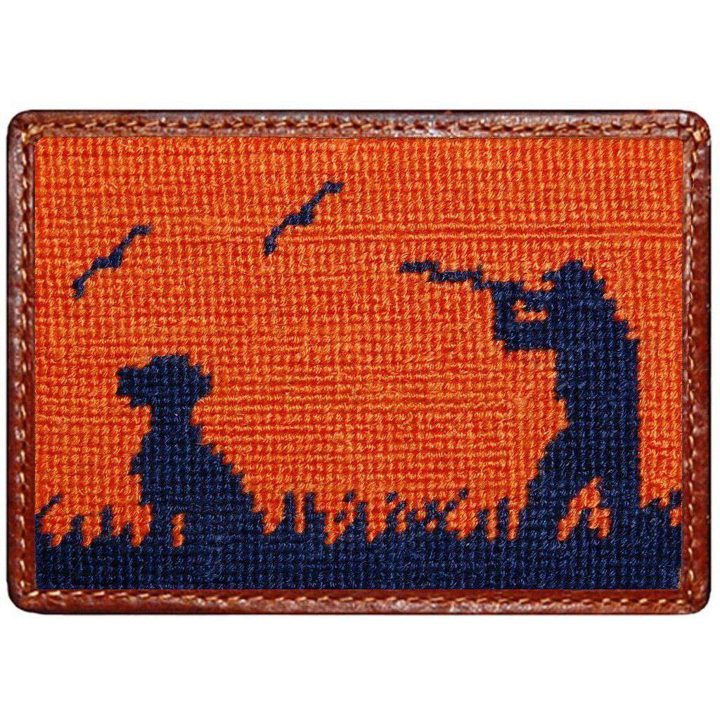 Bird Hunter Credit Card Wallet in Orange by Smathers & Branson - Country Club Prep