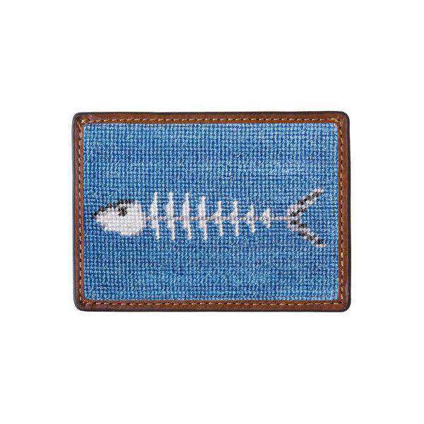 Bonefish Needlepoint Credit Card Wallet in Stream Blue by Smathers & Branson - Country Club Prep