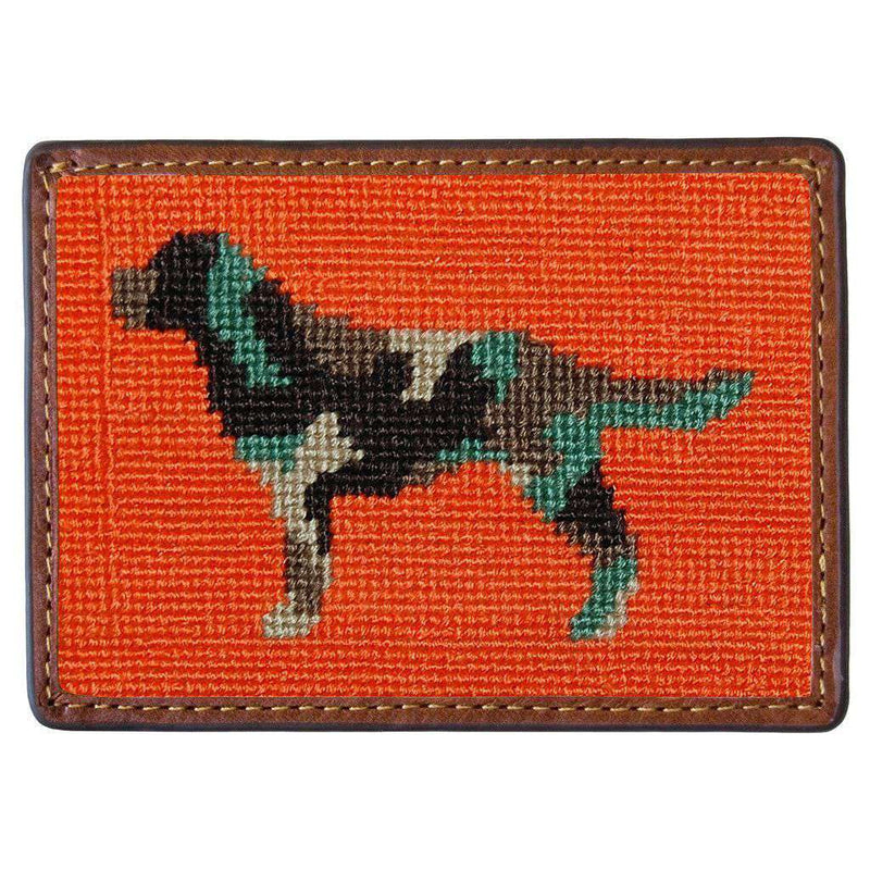 Camo Retriever Needlepoint Credit Card Wallet by Smathers & Branson - Country Club Prep