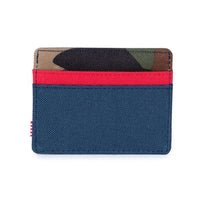 Charlie Wallet in Navy, Woodland Camo and Red by Herschel Supply Co. - Country Club Prep