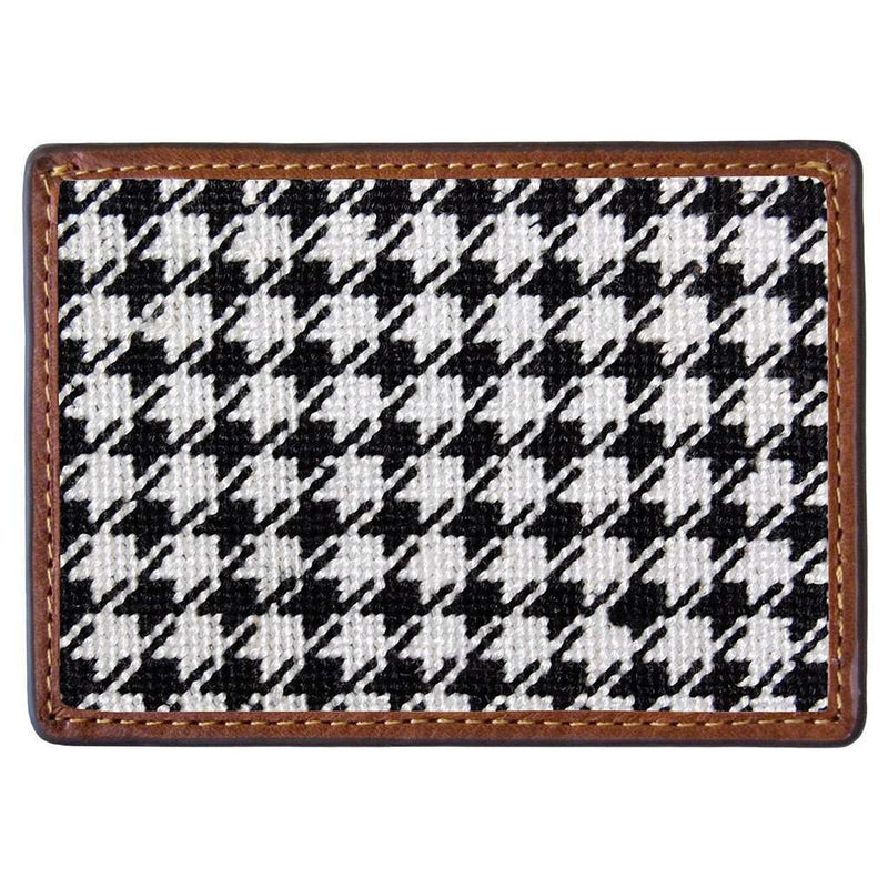 Houndstooth Needlepoint Credit Card Wallet by Smathers & Branson - Country Club Prep