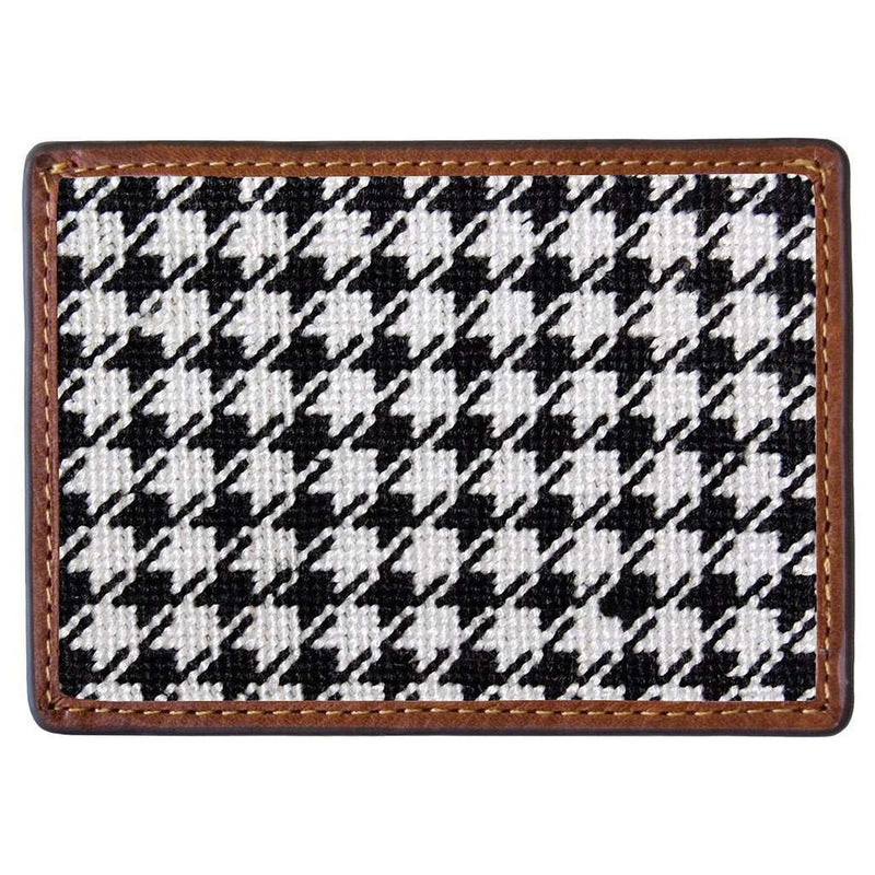 Houndstooth Needlepoint Credit Card Wallet by Smathers & Branson - Country Club Prep