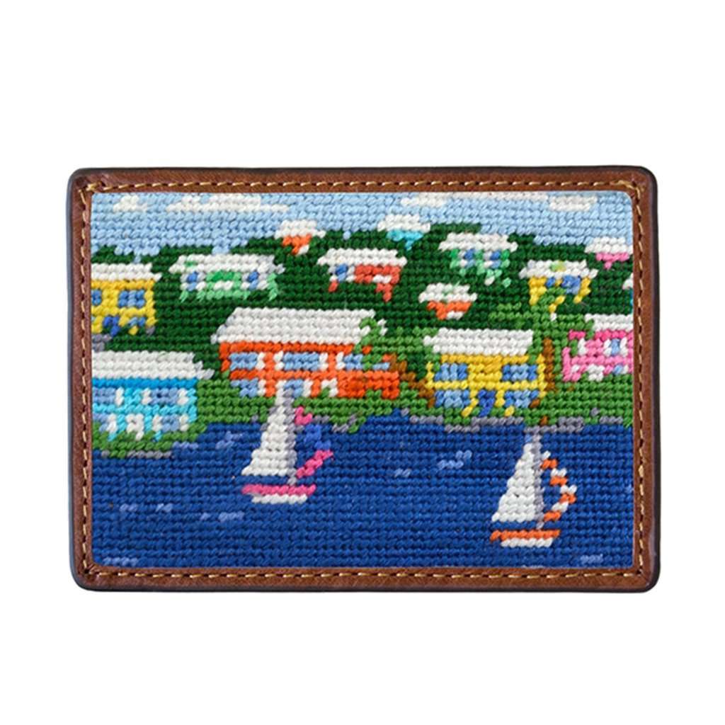 Island Time Needlepoint Credit Card Wallet by Smathers & Branson - Country Club Prep