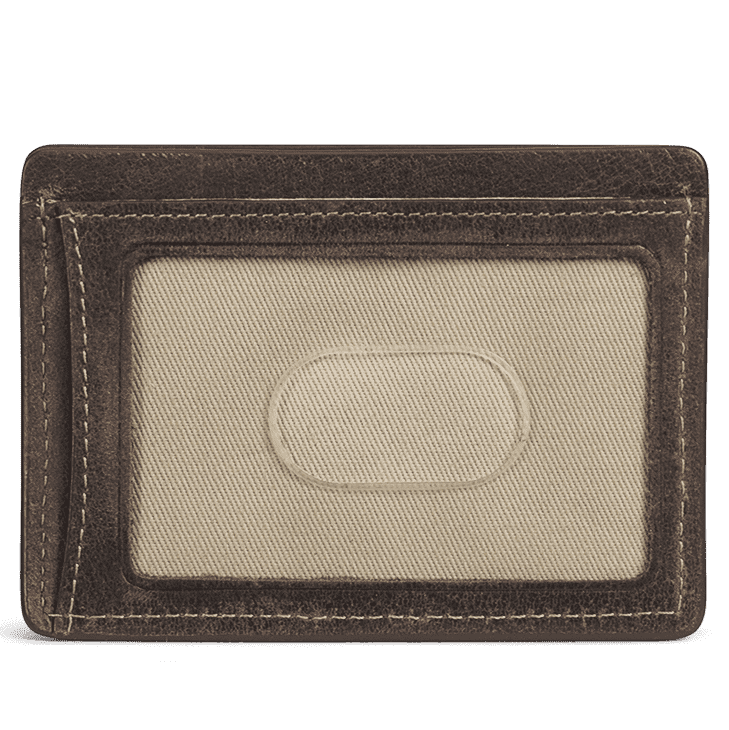 Jackson Weekender Card Wallet in Walnut American Steer by Trask - Country Club Prep