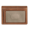 Jackson Weekender Credit Card Wallet in Cognac American Bison by Trask - Country Club Prep