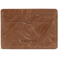 Jackson Weekender Wallet in Tan Tooled Italian Steer by Trask - Country Club Prep