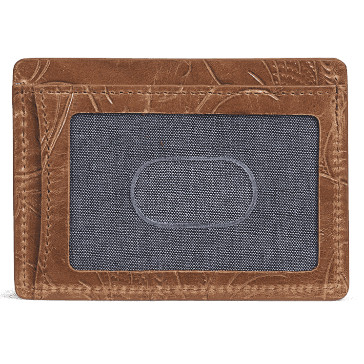 Jackson Weekender Wallet in Tan Tooled Italian Steer by Trask - Country Club Prep