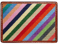 Parsons Stripe Credit Card Wallet in Multicolor by Smathers & Branson - Country Club Prep