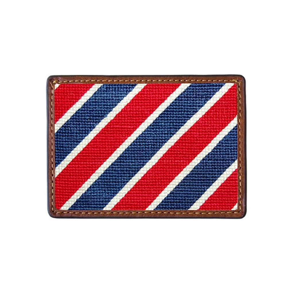 Patriotic Stripe Needlepoint Credit Card Wallet by Smathers & Branson - Country Club Prep