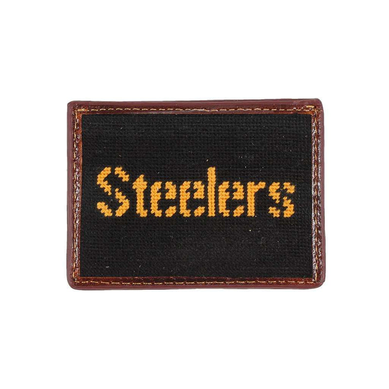Pittsburgh Steelers Needlepoint Credit Card Wallet by Smathers & Branson - Country Club Prep