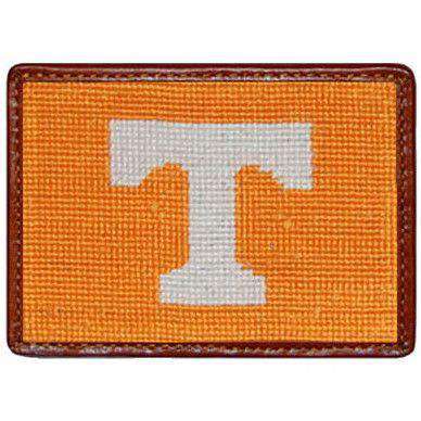 University of Tennessee Power T Needlepoint Credit Card Wallet in Orange by Smathers & Branson - Country Club Prep