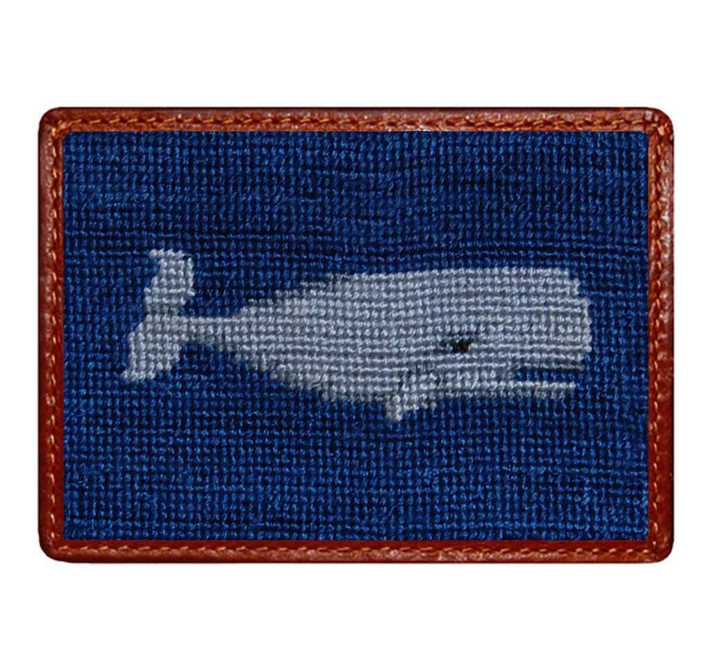 Whale Credit Card Wallet in Navy by Smathers & Branson - Country Club Prep