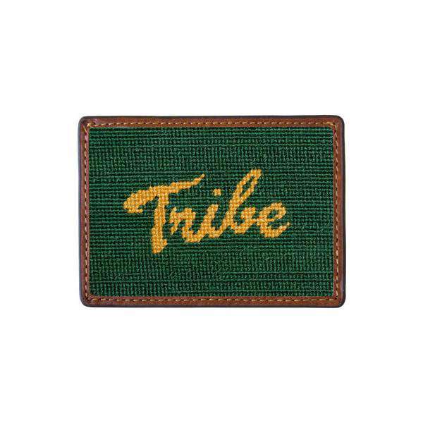 William & Mary Tribe Needlepoint Credit Card Wallet in Hunter by Smathers & Branson - Country Club Prep