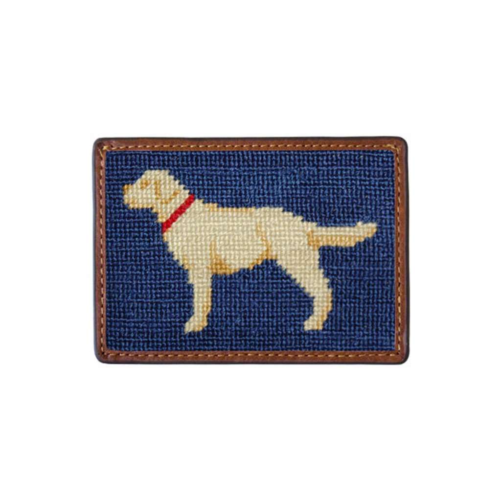 Yellow Lab Needlepoint Credit Card Wallet by Smathers & Branson - Country Club Prep