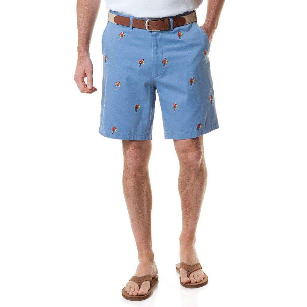 Cisco Short with Embroidered Party Parrot by Castaway Clothing - Country Club Prep