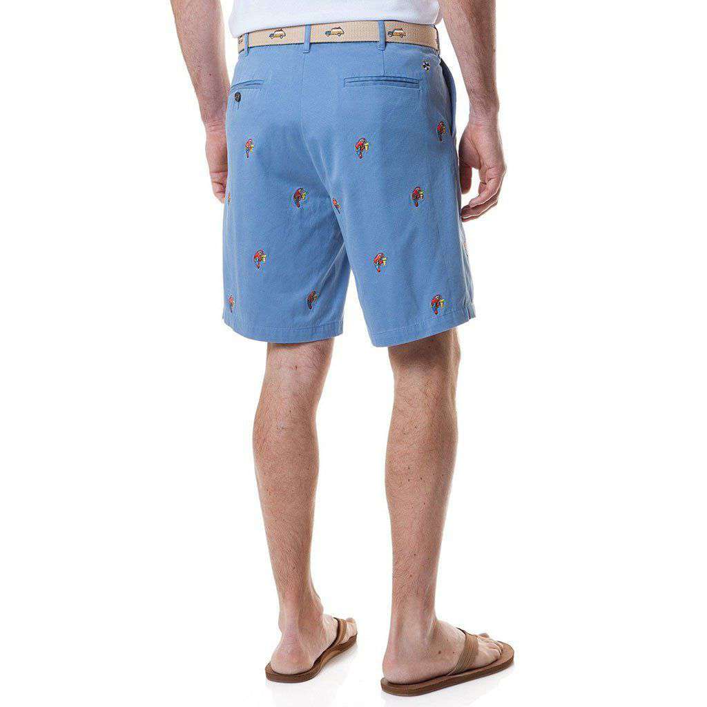 Cisco Short with Embroidered Party Parrot by Castaway Clothing - Country Club Prep