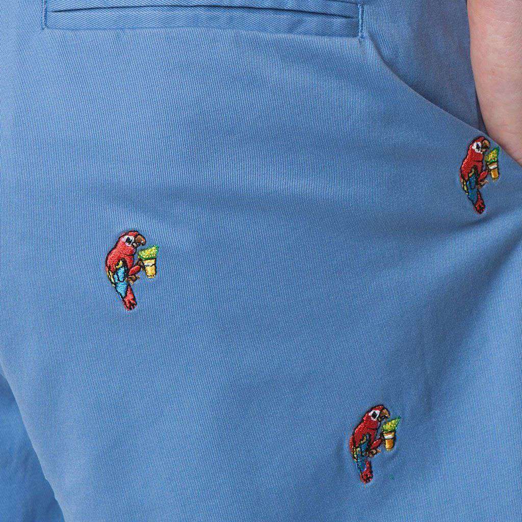 Cisco Short with Embroidered Party Parrot by Castaway Clothing - Country Club Prep