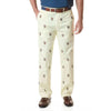 Harbor Pant in Citrus with Embroidered Bushwood Crest by Castaway Clothing - Country Club Prep