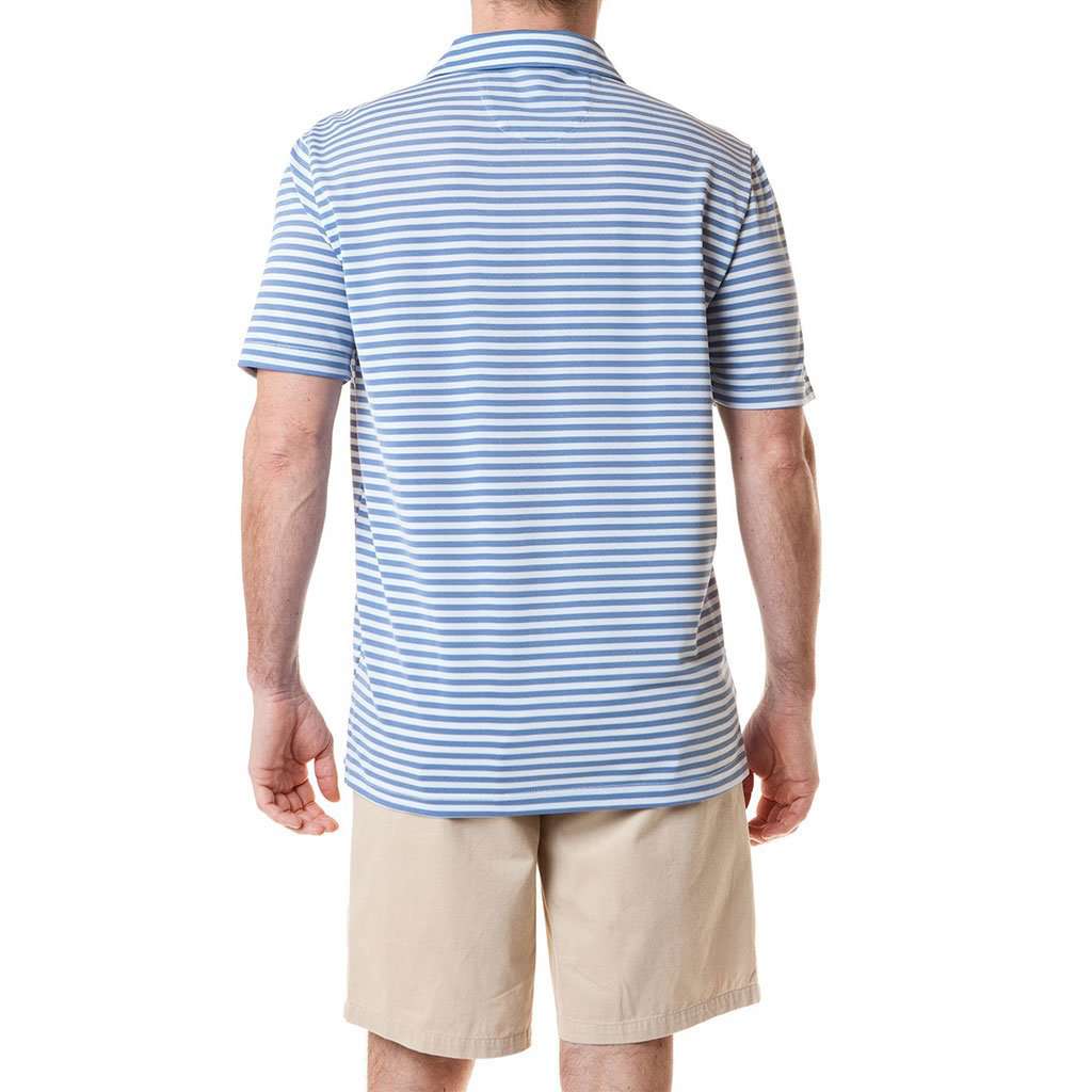 Salt Spray Polo in Navy Stripe by Castaway Clothing - Country Club Prep