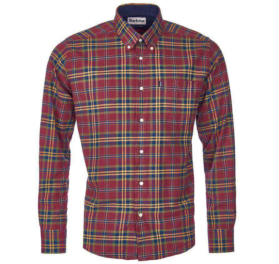 Castlebay Regular Fit Button Down in Crimson by Barbour - Country Club Prep