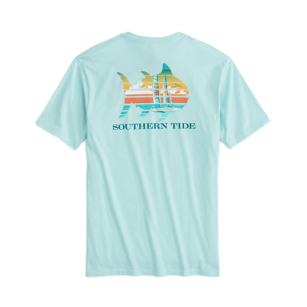 Catamaran Sunset Tee Shirt by Southern Tide - Country Club Prep
