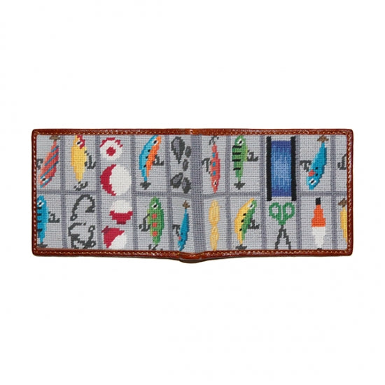 Tackle Box Needlepoint Bi-Fold Wallet by Smathers & Branson - Country Club Prep